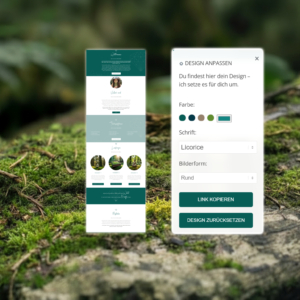 Webdesign für Coaches – Template mit sanften Farben und intuitivem Aufbau