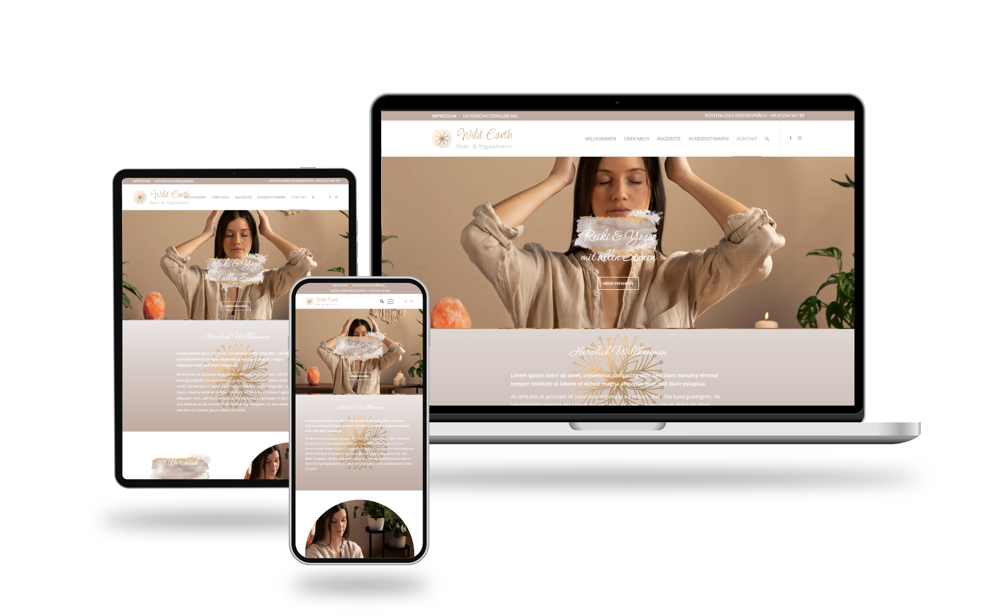Webdesign für Coaches - Template Wild Earth